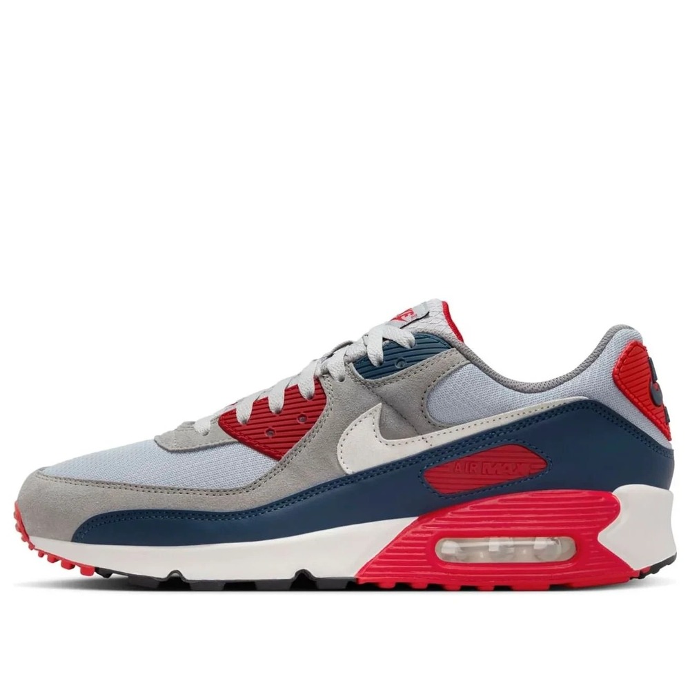 Size 10 - [NEW] Men's Nike Air Max 90 'USA' Shoes Gray DM0029-005